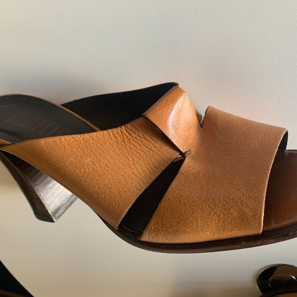 Prada for Granello Block Heel Leather Sandal - Picture 7 of 16